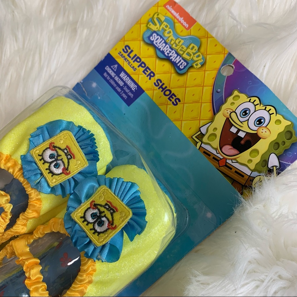Sponge Bob Yellow Girls Slipper Dress Costume shoes NWT - Picture 5 of 8